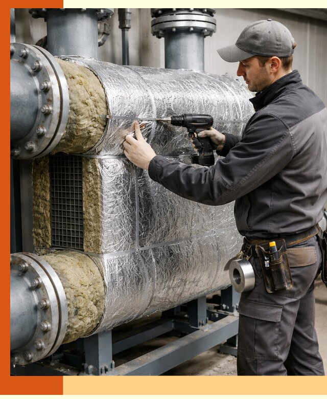 Утепление теплообменника в Богородицке — профессиональная теплоизоляция оборудования