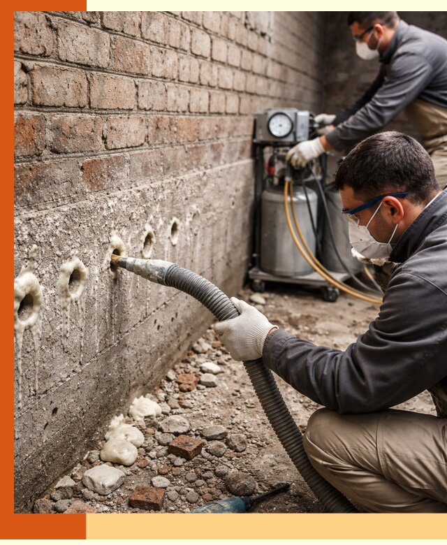 Заполнение колодцевой кладки ППУ в Богородицке быстро и герметично