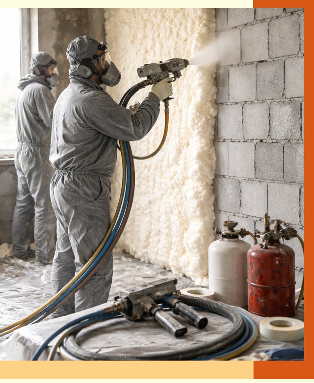 Утепление блочной стены ППУ в Богородицке от 4542 руб./м² — ТепломастерБгд