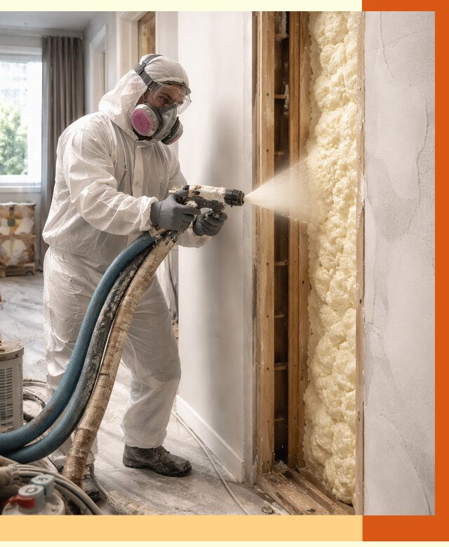 Межстеновое утепление ППУ в Богородицке от 2939 руб/м2 — межстенное утепление под ключ | ТепломастерБгд