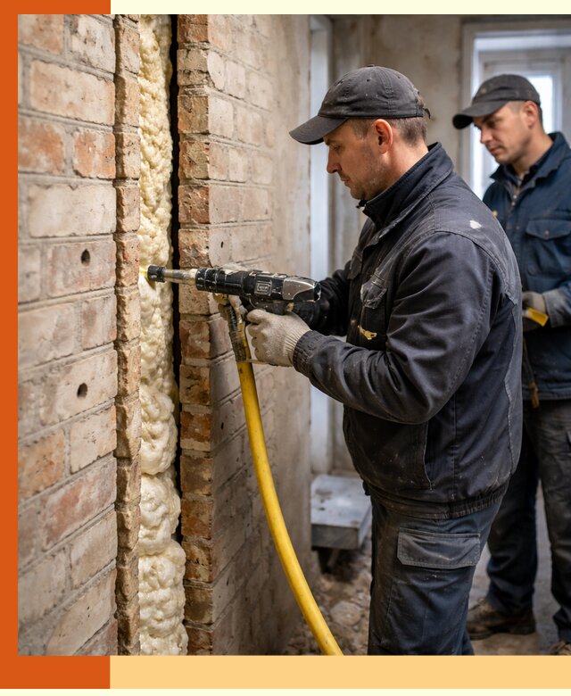 Межстеновое утепление пенополиуретаном в Богородицке