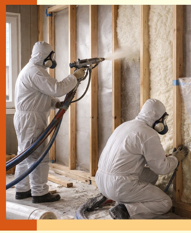 Утепление каркасной стены ППУ в Богородицке для домов и коттеджей