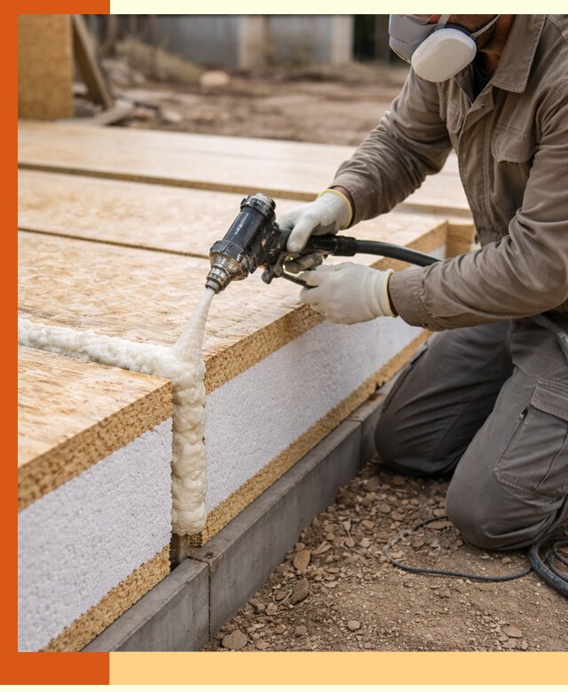 Утепление СИП-панелей пенополиуретаном (ППУ) в Богородицке