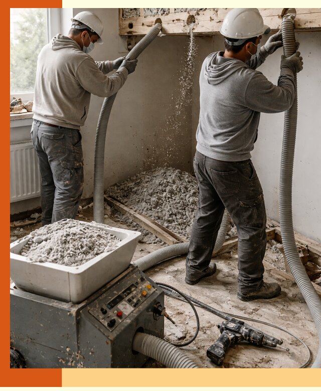 Заполнение пустот перекрытий пеной и наполнителями в Богородицке