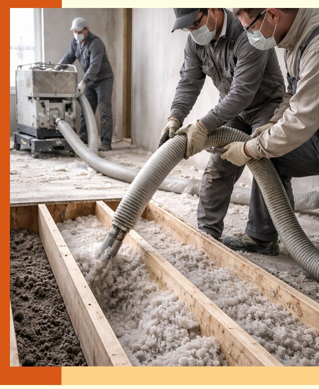 Заполнение полостей межэтажного перекрытия в Богородицке эффективно и герметично