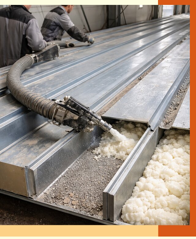 Заполнение пустот кровельных панелей в Богородицке от 7694 руб. под ключ | ТепломастерБгд