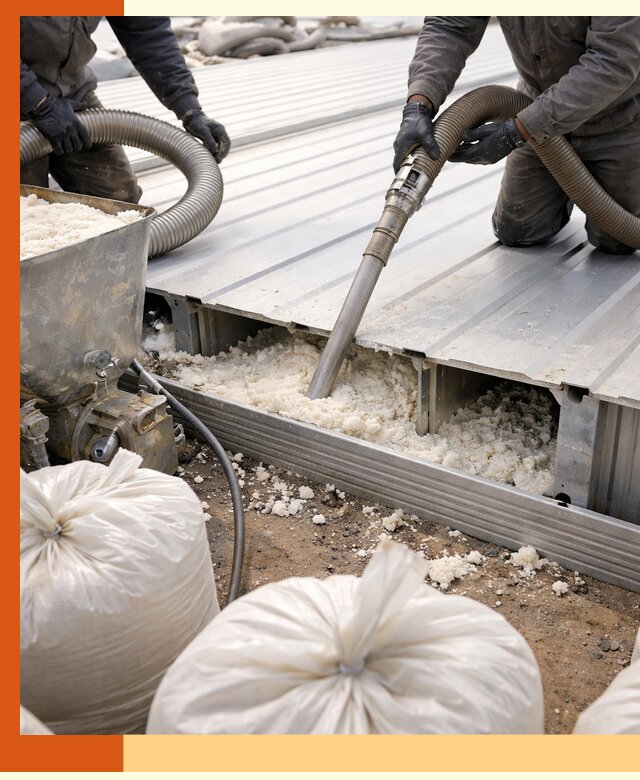 Заполнение пустот кровельных панелей пенными и мокрыми герметиками в Богородицке