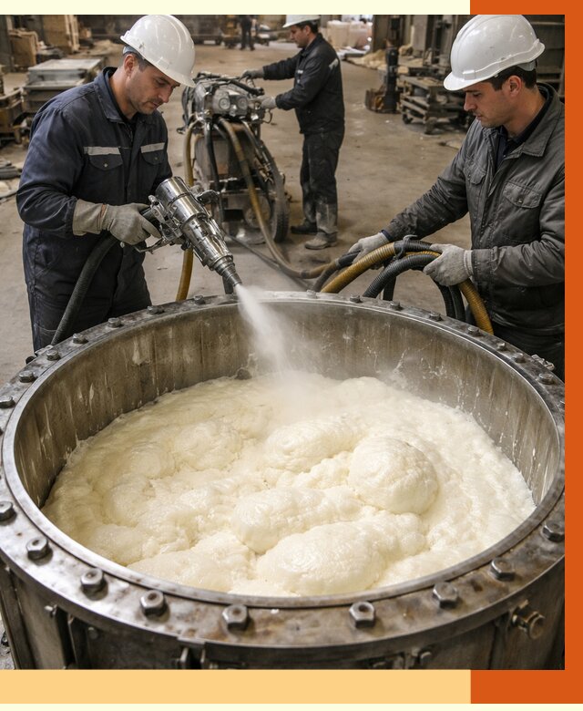 Заливка ППУ в емкости в Богородицке от 7747 руб. — утепление емкости под ключ | ТепломастерБгд