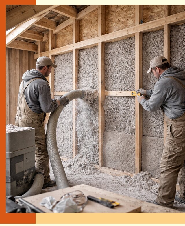 Утепление эковатой стен, потолков и перекрытий в Богородицке