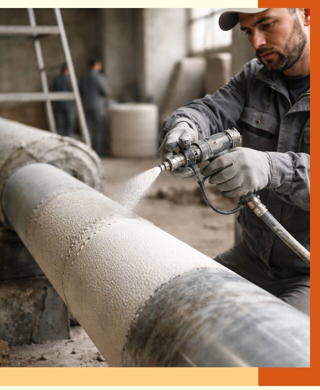 Утепление труб жидкой теплоизоляцией в Богородицке от 8015 руб. под ключ | ТепломастерБгд