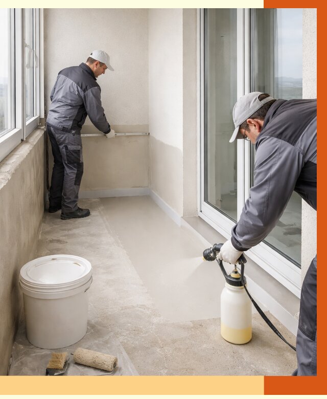 Утепление балкона жидкой теплоизоляцией в Богородицке от 6144 руб./м2 | ТепломастерБгд