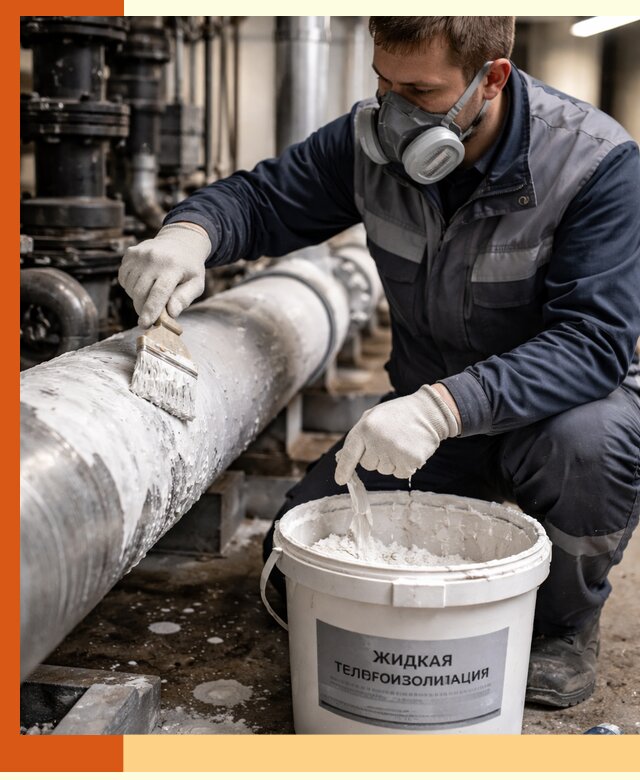 Утепление оборудования жидкой теплоизоляцией в Богородицке