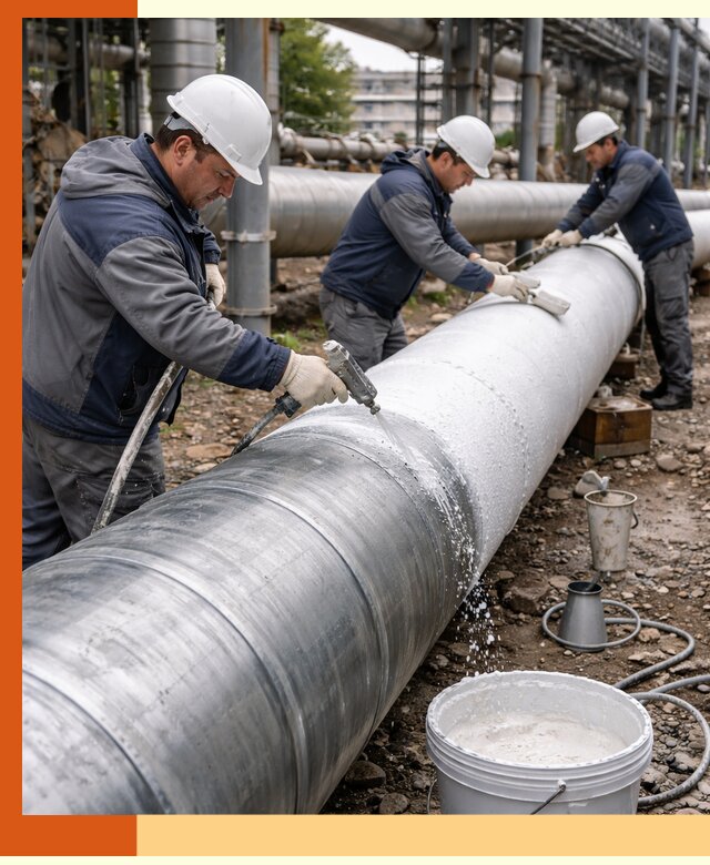 Утепление теплотрассы жидкой теплоизоляцией в Богородицке