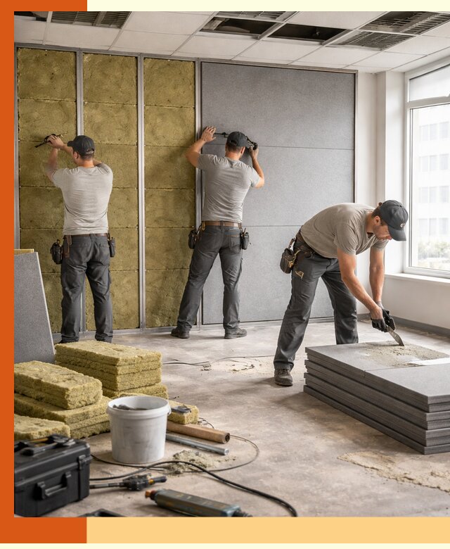 Профессиональная шумоизоляция офисов в Богородицке для комфорта сотрудников