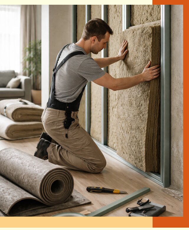 Шумоизоляция перегородок в Богородицке от 1763 руб. за м2 — ТепломастерБгд