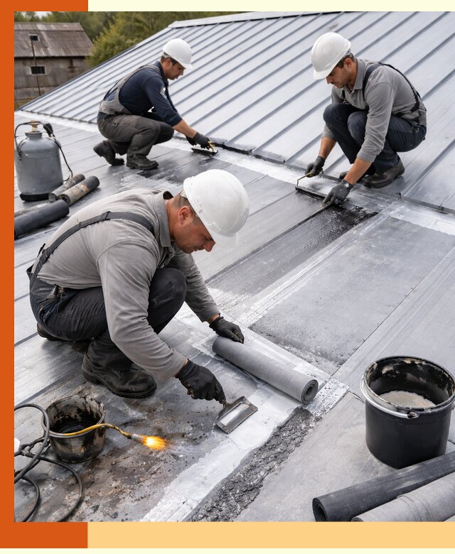 Гидроизоляция металлической кровли с гарантией в Богородицке