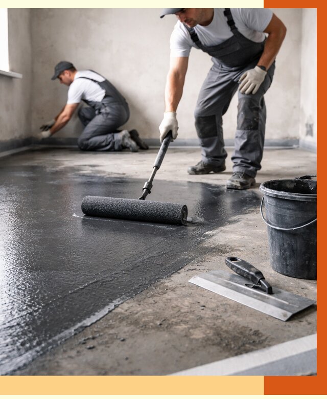 Профессиональная гидроизоляция пола в Богородицке от 9083 руб. под ключ | ТепломастерБгд
