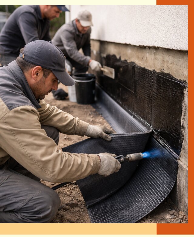 Гидроизоляция цоколя и отмостки в Богородицке от 9083 руб. — ТепломастерБгд