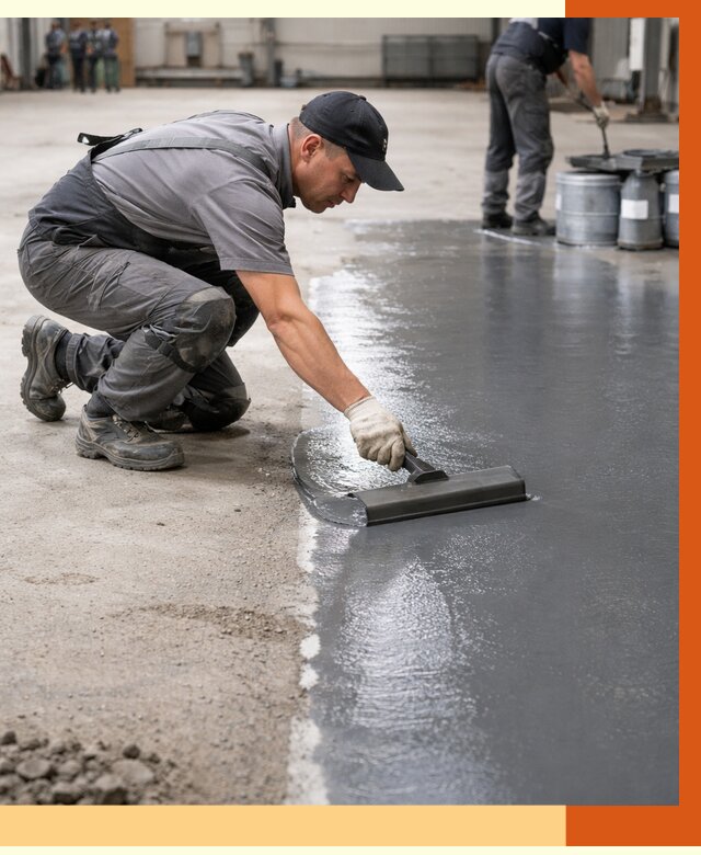 Гидроизоляция промышленного пола в Богородицке от 1282 руб./м2 — ТепломастерБгд специалисты под ключ