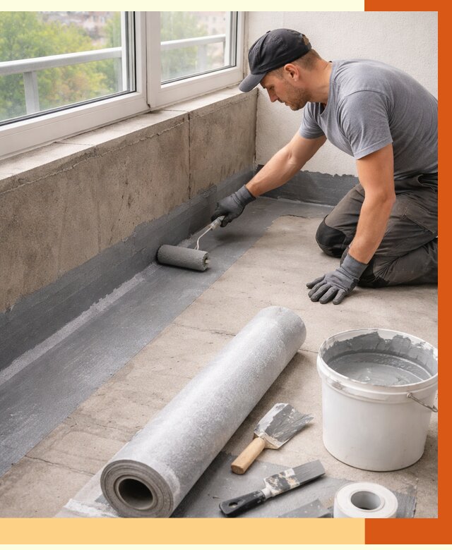 Профессиональная гидроизоляция балкона в Богородицке от 4488 руб. | ТепломастерБгд