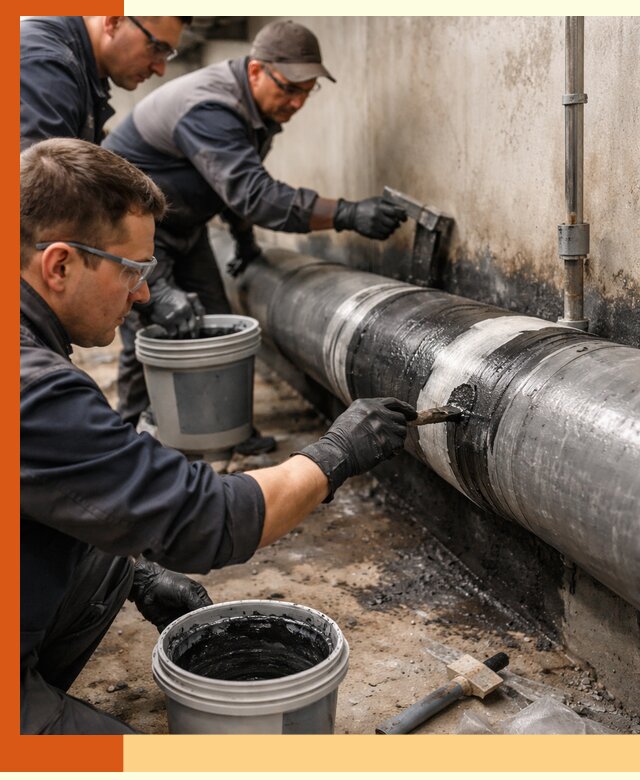 Гидроизоляция труб в Богородицке — защита и герметизация коммуникаций