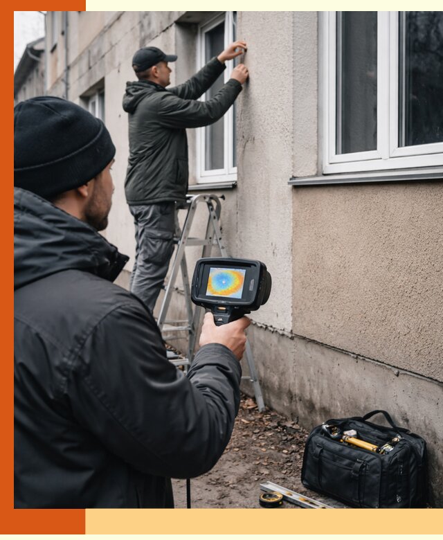 Тепловизионное обследование фасада в Богородицке для выявления дефектов
