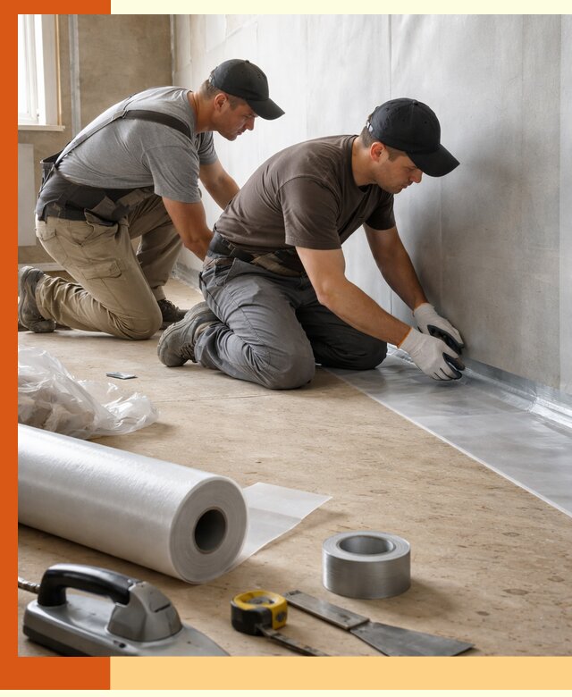 Монтаж пароизоляции для дома и помещений в Богородицке