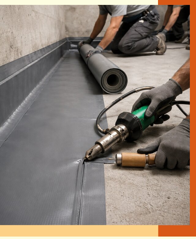 Монтаж гидроизоляционной мембраны в Богородицке от 1063 руб/м2 | ТепломастерБгд