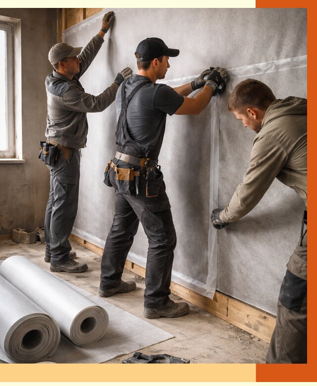 Монтаж ветроизоляции в Богородицке от 4809 руб./м2 — профессионально | ТепломастерБгд