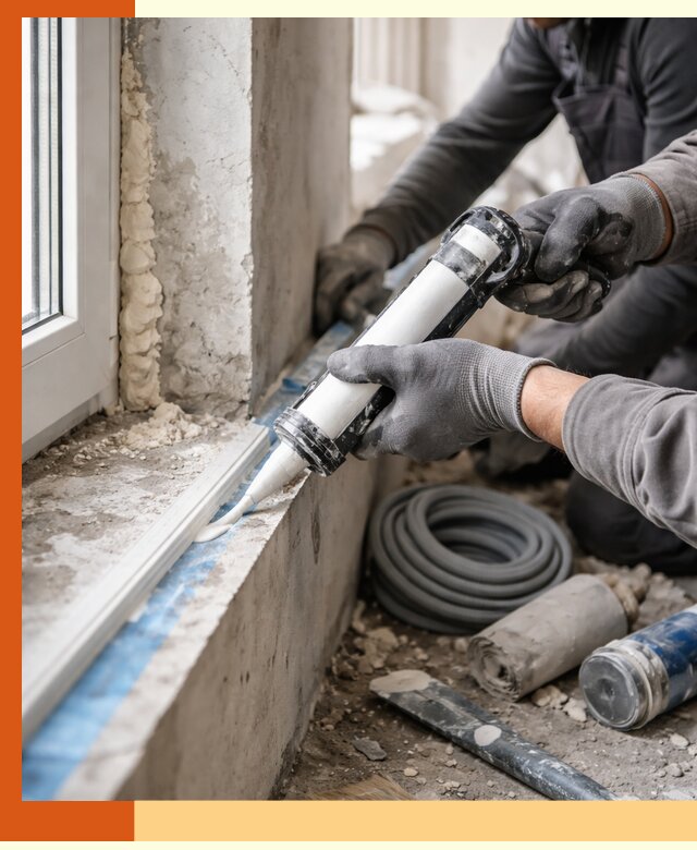 Герметизация стыков и примыканий зданий в Богородицке