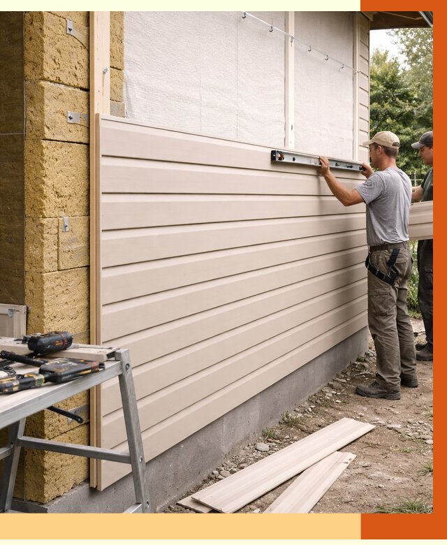 Монтаж сайдинга после утепления в Богородицке от 1977 руб. — обшивка и облицовка | ТепломастерБгд